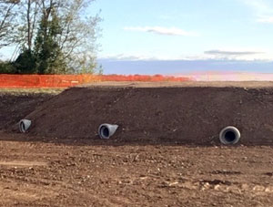 Réalisation finale, vue de face, avec les 3 entrées - Photo Laetitia Duhil, LPO Alsace