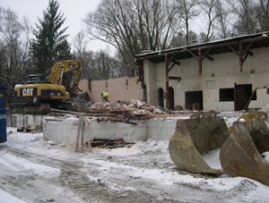 Démolition de l'ancien restaurant du Rhinland - Photo Jean-Marc Bronner